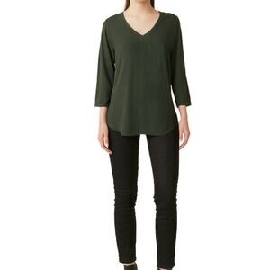 Women Top St. John's Bay Women 3/4 Sleeve Tee‎ Size M Hunter Green